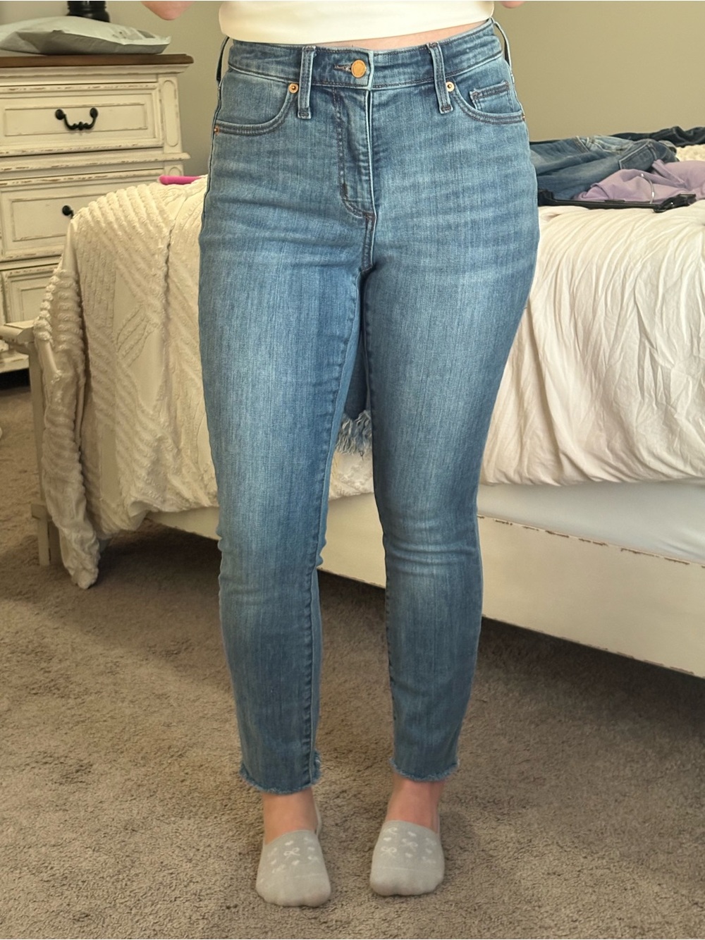 High-Rise Slim Fit Women’s Jeans in Light Blue from universal threads